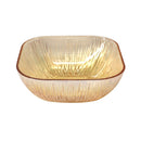 Gold Engraved Pattern Dish Bowl and Glass Serving Bowl Set of 7 Pcs 20*8cm 
10*5.5cm