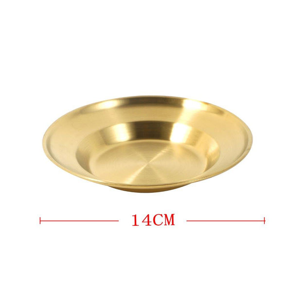 Gold Plated Stainless Steel Salad Bowl Serving Bowl Mixing Bowl 14 cm