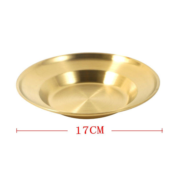 Gold Plated Stainless Steel Salad Bowl Serving Bowl Mixing Bowl 17 cm