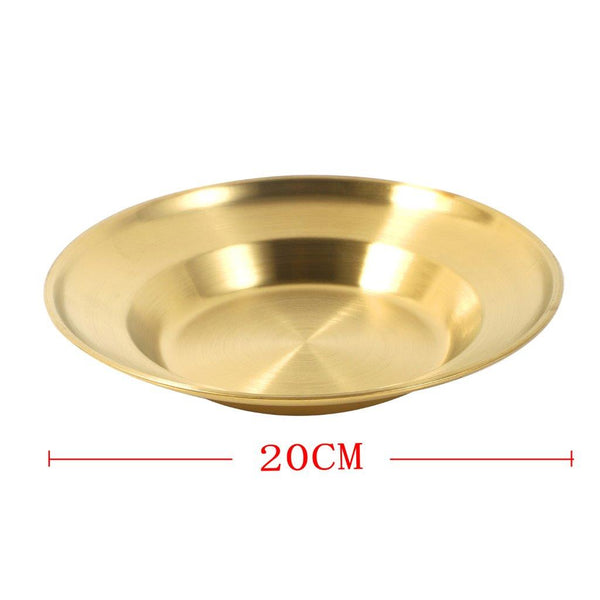 Gold Plated Stainless Steel Salad Bowl Serving Bowl Mixing Bowl 20 cm