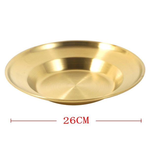 Gold Plated Stainless Steel Salad Bowl Serving Bowl Mixing Bowl 26 cm