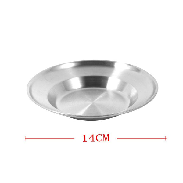 Silver Stainless Steel Salad Bowl Serving Bowl Mixing Bowl 14 cm