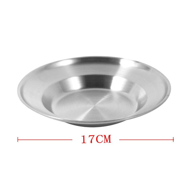 Silver Stainless Steel Salad Bowl Serving Bowl Mixing Bowl 17 cm