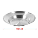 Silver Stainless Steel Salad Bowl Serving Bowl Mixing Bowl 20 cm