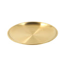 Gold Plated Stainless Steel Serving Dish Plate Round Tray 14 cm