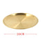 Gold Plated Stainless Steel Serving Dish Plate Round Tray 20 cm