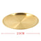 Gold Plated Stainless Steel Serving Dish Plate Round Tray 23 cm