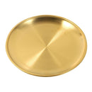 Gold Plated Stainless Steel Serving Dish Plate Round Tray 26 cm