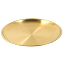 Gold Plated Stainless Steel Serving Dish Plate Round Tray 30 cm