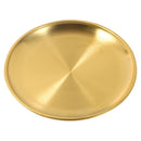 Gold Plated Stainless Steel Serving Dish Plate Round Tray 30 cm