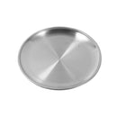 Silver Stainless Steel Serving Dish Plate Round Tray 14 cm