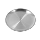 Silver Stainless Steel Serving Dish Plate Round Tray 17 cm