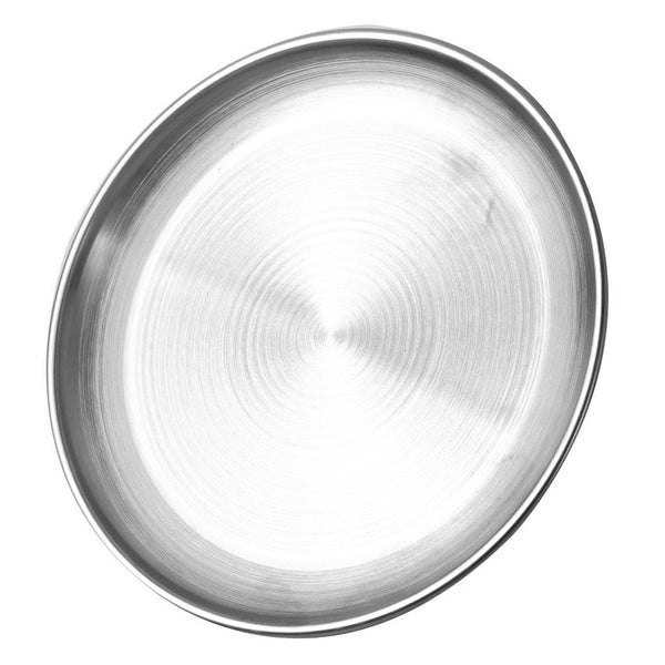 Silver Stainless Steel Serving Dish Plate Round Tray 30 cm