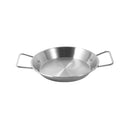 Stainless Steel Wok Pan Flat Karahi Paella Pan with Handles 18 cm