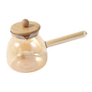 Middle Eastern Champagne Glass Coffee Pot warmer with Wooden Lid