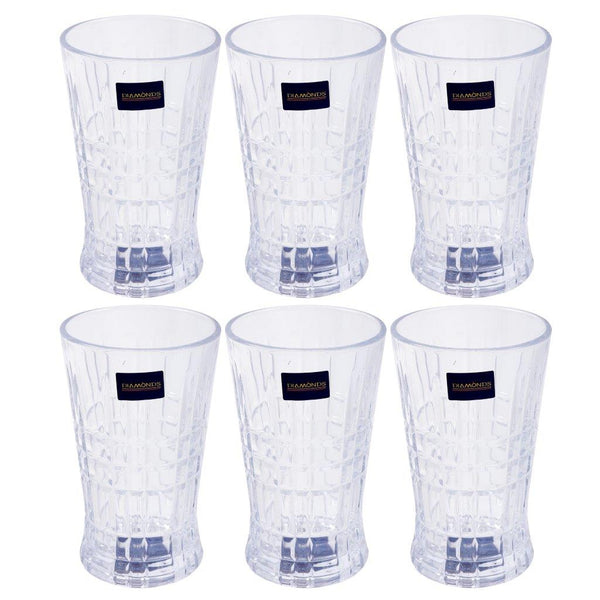 Premium Lead Free Glass Tumblers Set of 6 Pcs