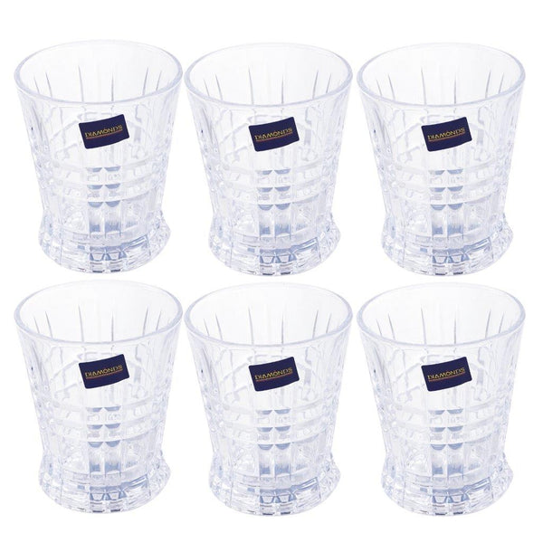 Premium Lead Free Glass Tumblers Set of 6 Pcs 260 ml