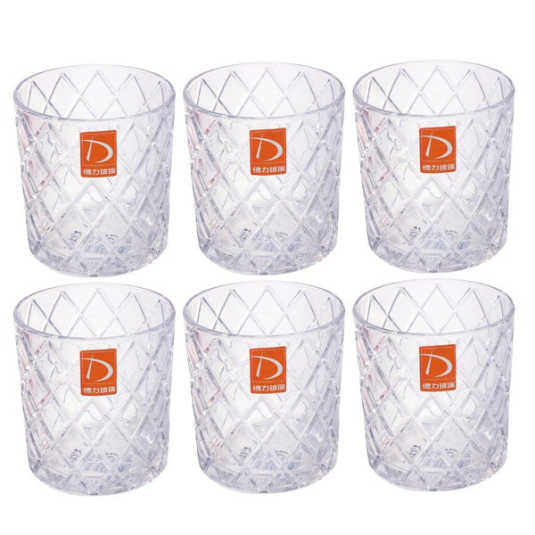 Premium Lead Free Glass Tumblers Set of 6 Pcs 320 ml