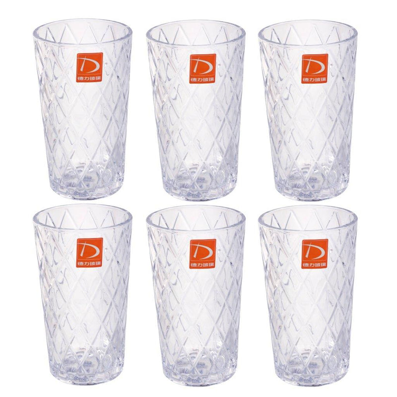 Premium Lead Free Glass Tumblers Set of 6 Pcs 335 ml