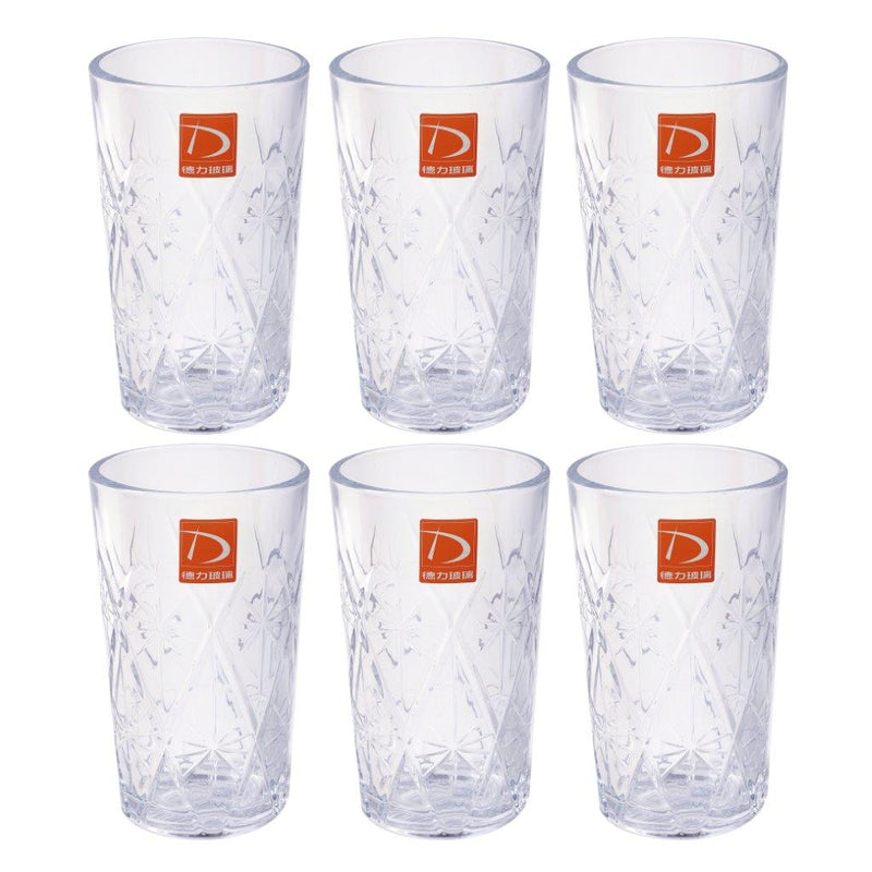 Premium Lead Free Glass Tumblers Set of 6 Pcs 335 ml