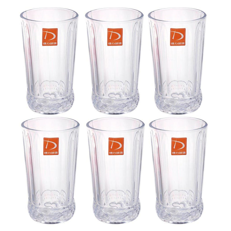 Premium Lead Free Glass Tumblers Set of 6 Pcs 335 ml