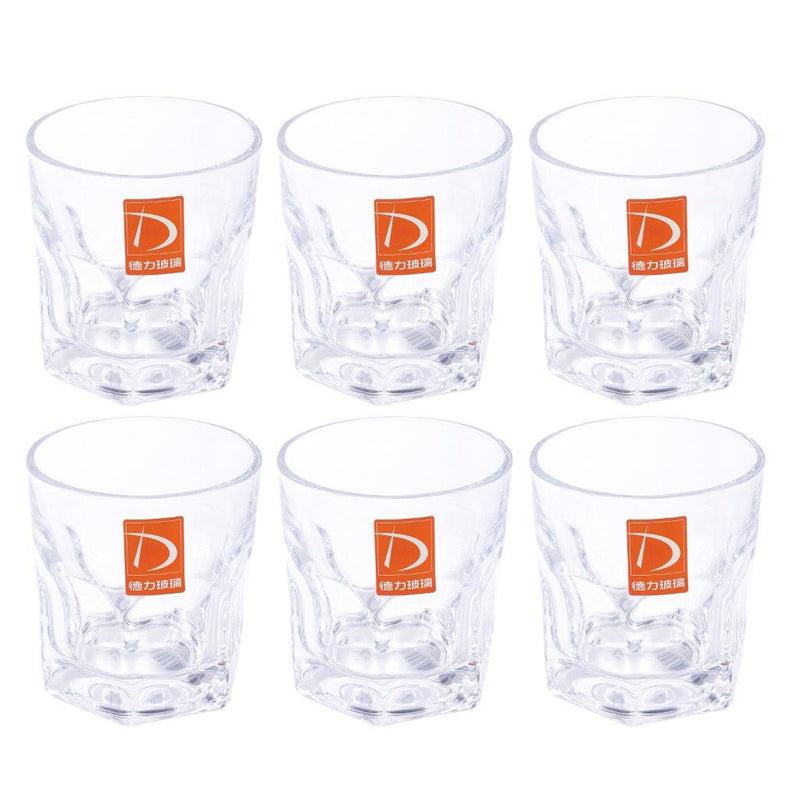 Premium Lead Free Glass Tumblers Set of 6 Pcs 165 ml