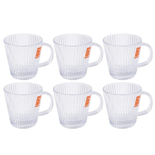 Premium Lead Free Glass Tumblers Set of 6 Pcs 270 ml