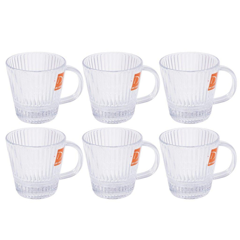 Premium Lead Free Glass Tumblers Set of 6 Pcs 270 ml