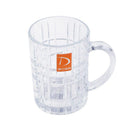 Premium Lead Free Glass Drinking Mug Tumbler with Handle Set of 2 Pcs