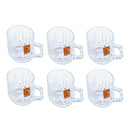 Premium Lead Free Glass Tea Cup Set of 6 pcs