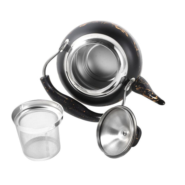 High Grade Abstract Design Stainless Steel Stovetop Tea Pot Kettle 2 Litre