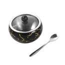 High Grade Stainless Steel Sugar Pot with Lid and Spoon 10 cm