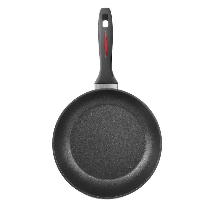 Black Granite Non Stick Marble Coated Die Cast Aluminium Fry Pan Induction Silicone Handle  20 cm