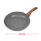 Grey Granite Non Stick Marble Coated Die Cast Forged Aluminium Fry Pan Induction Wooden Handle  20 cm