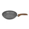 Grey Granite Non Stick Marble Coated Die Cast Forged Aluminium Fry Pan Induction Wooden Handle  28 cm