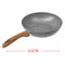 Grey Granite Non Stick Marble Coated Die Cast Forged Aluminium Wok Pan Induction Wooden Handle  24 cm