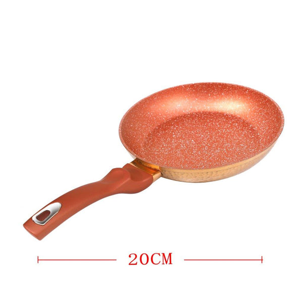 Gold Granite Non Stick Marble Coated Die Cast Forged Aluminium Fry Pan Induction Bakelite Handle  20 cm