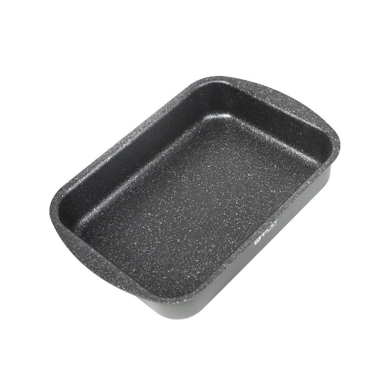 Black Granite Non Stick Marble Coated Die Cast Forged Aluminium Baking Tray Set of 3 Pcs 25/30/35 cm