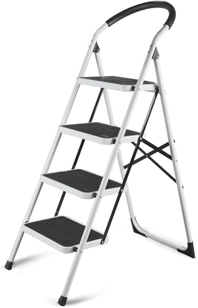 Kitcehn Ladder Folding 4 Step Stool with Wide Anti-Slip Pedal