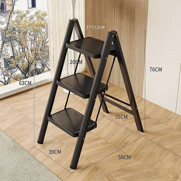 Folding Ladder 3 Tier Stool Portable Non-slip Home Kitchen Step Stool