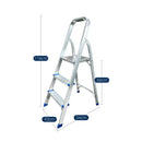 Aluminium Multipurpose Folding 3 Step Ladder Kitchen Household Tool