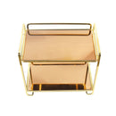 Gold Metal Countertop Bathroom Storage Organizer Shelf 31.5*19.2*26.3 cm