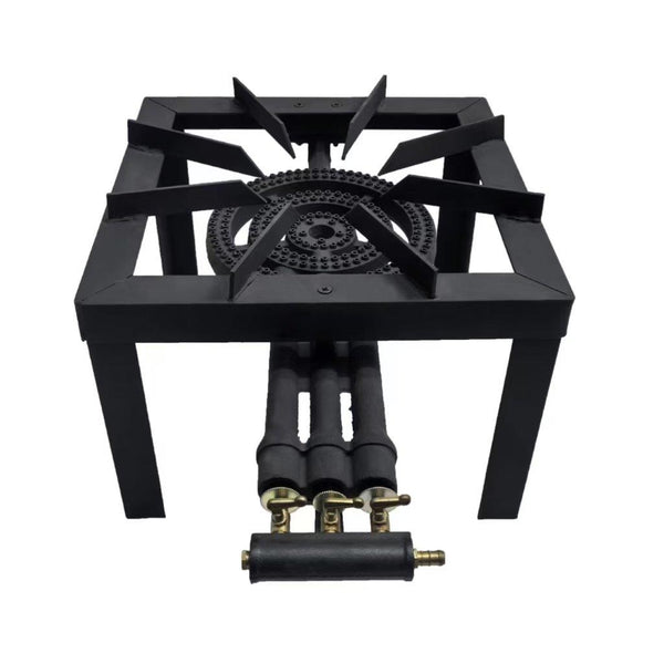 Cast Iron Gas Stove with 3 rings Gas Burner 39.5*39.5*33 cm