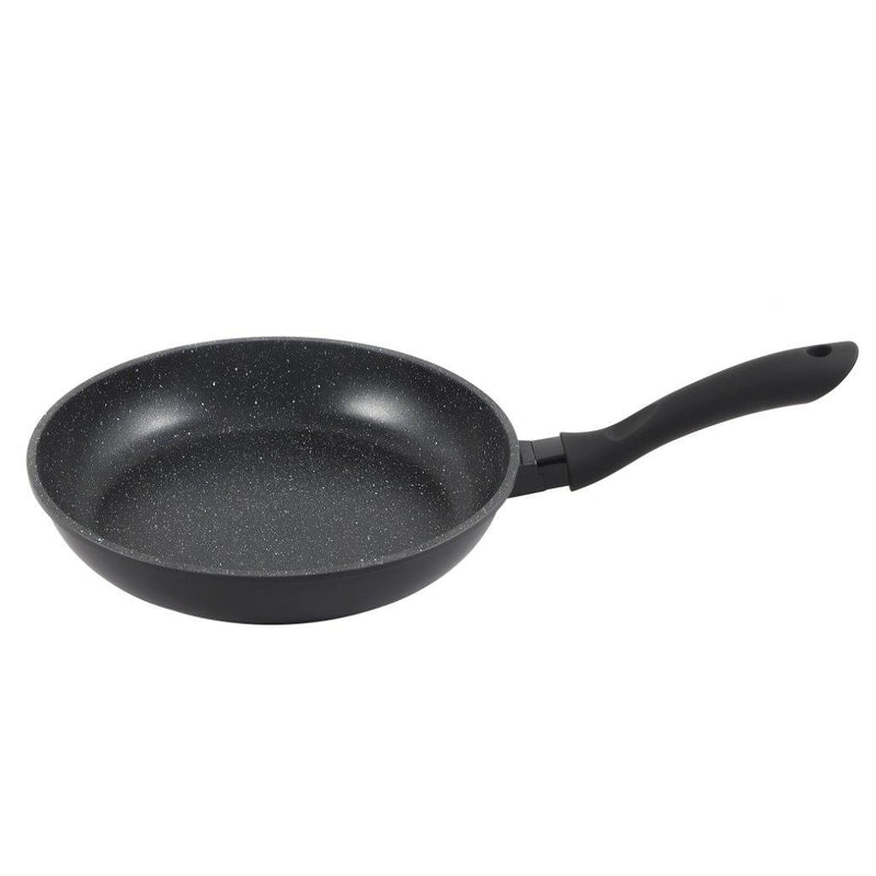 Chef and Cook Non Stick Frypan Marble Coated Die Cast Aluminium Black Induction 30cm