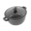 Chef & Cook Marble Grey Casserole Pot Set of 4 – 20cm, 24cm, 28cm & 32cm