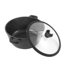Chef & Cook Marble Black Casserole Pot Set of 4 – 20cm, 24cm, 28cm & 32cm