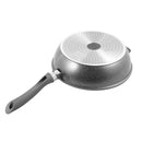 Chef and Cook Non Stick Frypan Wok Marble Coated Die Cast Aluminium Grey Induction 28cm