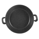 Chef and Cook Non Stick Low Casserole Marble Coated Die Cast Aluminium Black Induction  40cm