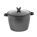 Chef and Cook Non Stick Stock Pot Marble Coated Die Cast Aluminium Grey Induction  28cm