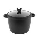 Chef and Cook Non Stick Stock Pot Marble Coated Die Cast Aluminium Black Induction  28cm